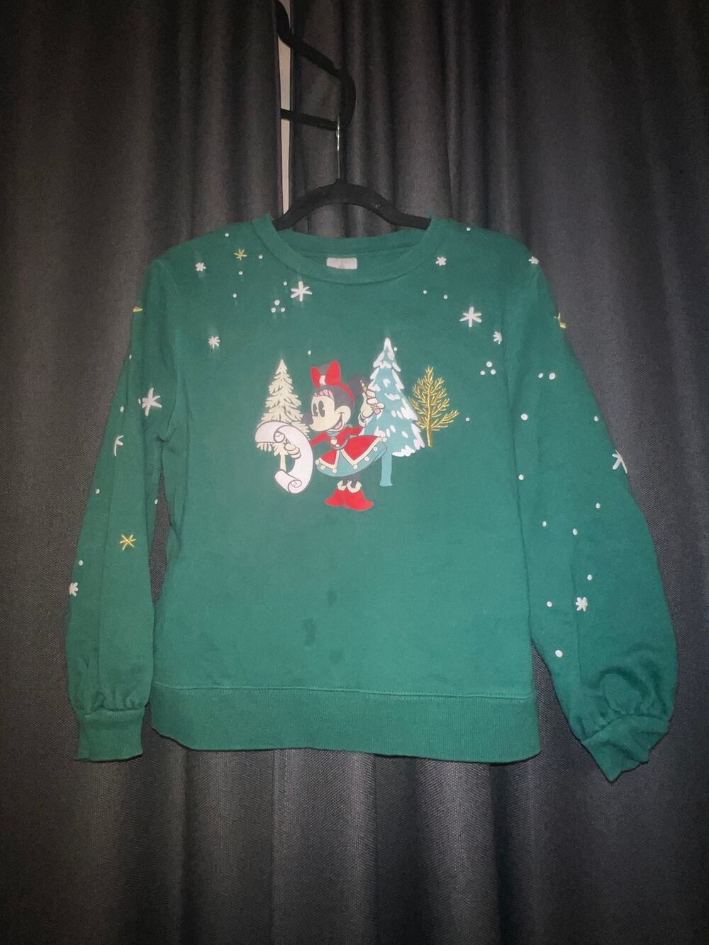 Ugly Christmas Sweater Xmas Sweatshirt Crewneck Size Small Disney Minnie